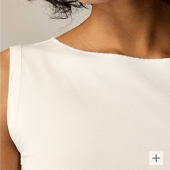 Jcrew ivory Refined rib shell tank - Picture 2 of 3